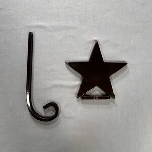 VTG Home for the Holidays Metal Christmas Star Stocking Holder Copper Colored